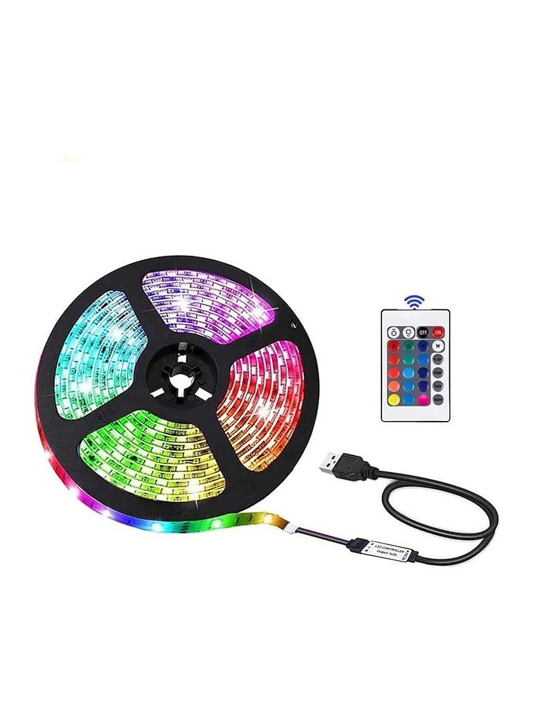 عام أضواء شريط 2 متر USB RGB LED م LED خلفية للتلفزيون مع جهاز تحكم عن بعد 16 لون متغير RGB 5050 سطوع IP65 مقاوم للماء ديكور خفيف، متعدد الالوان
