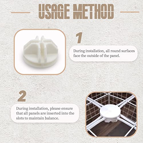 Moicstiy 50Pcs Wire Cube Plastic Connectors White Plastic Grid Cube Organizer Connector for Modular Closet Storage Organizer and Wire Shelving - Image 5
