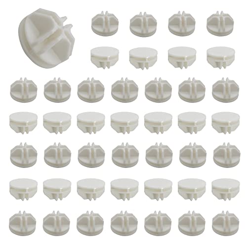 Moicstiy 50Pcs Wire Cube Plastic Connectors White Plastic Grid Cube Organizer Connector for Modular Closet Storage Organizer and Wire Shelving - Image 1