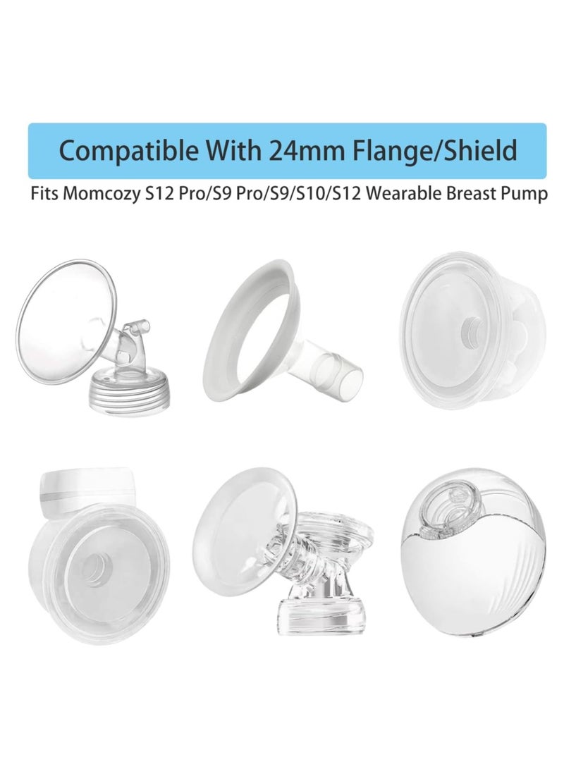 SOLARAE 6Pcs Flange Inserts Pump Parts 15/17/18/19/20/21mm for 24mm Flange/Shield of Most Pumps BPA Free Inserts for Momcozy/Medela/Elvie/Spectra/Bellababy/TSRETE/Willow/Nuliie Breast Pumps - Image 2