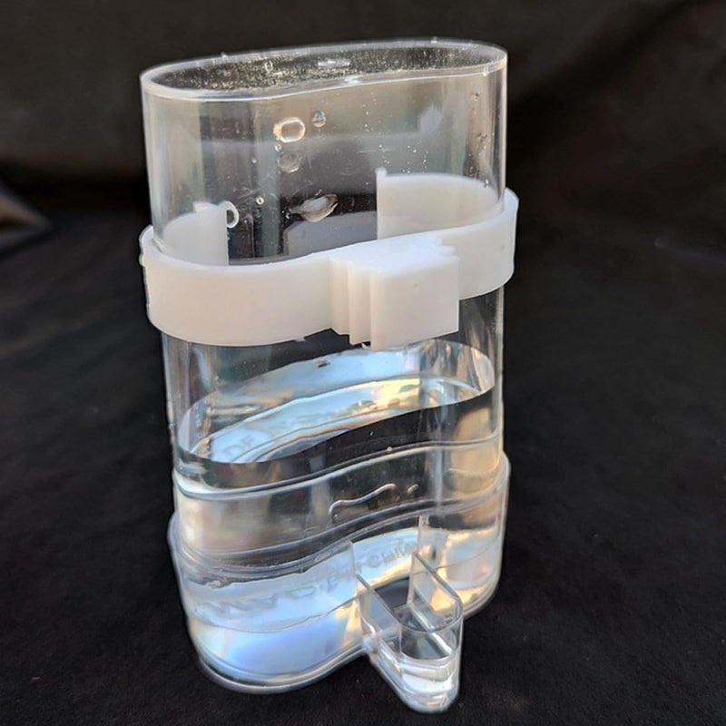 Automatic Bird Water Feeder Dispenser Set 6PCS Blue Yellow Plastic Bottles for Parrots Small Birds - Image 5