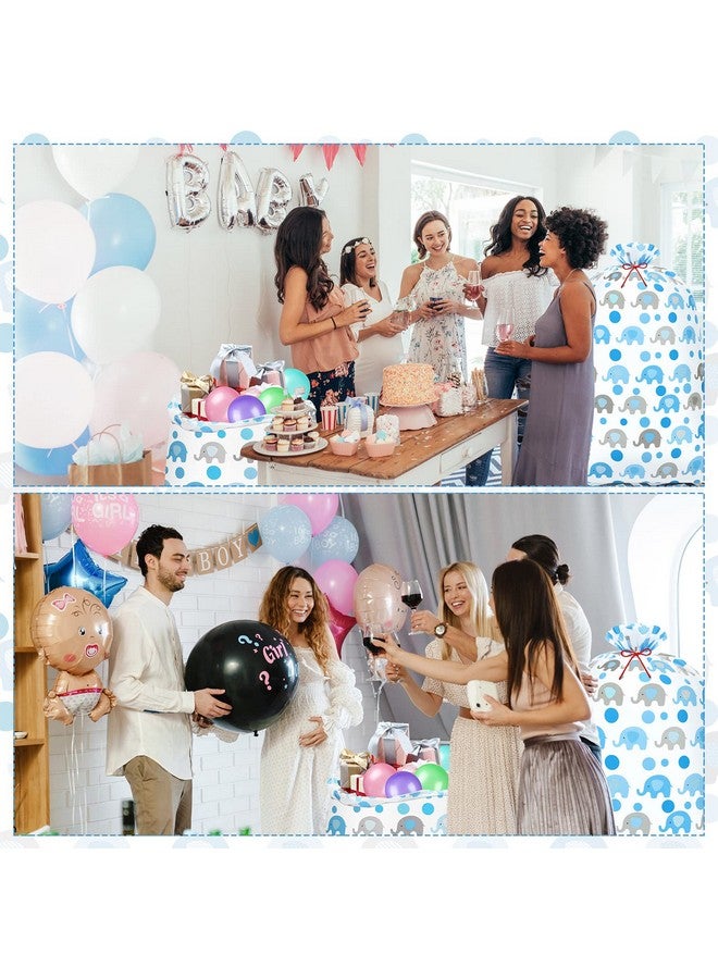 Zonon 3 قطع حقيبة هدايا زرقاء عملاقة 56 بوصة أكياس هدايا بلاستيكية ضخمة أكياس تغليف هدايا كبيرة حقيبة تخزين لعيد الميلاد الحفلات المستلزمات حقيبة قوية - Image 4