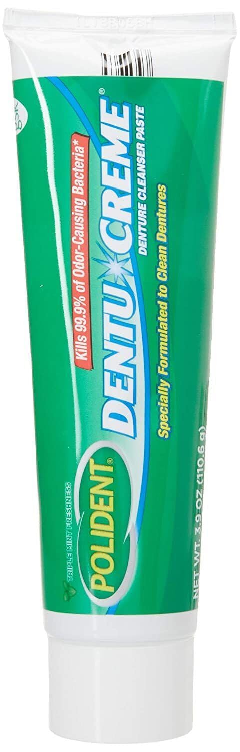 Polident CreamPaste DentuCreme 390 oz Pack of 3Mint - Image 4