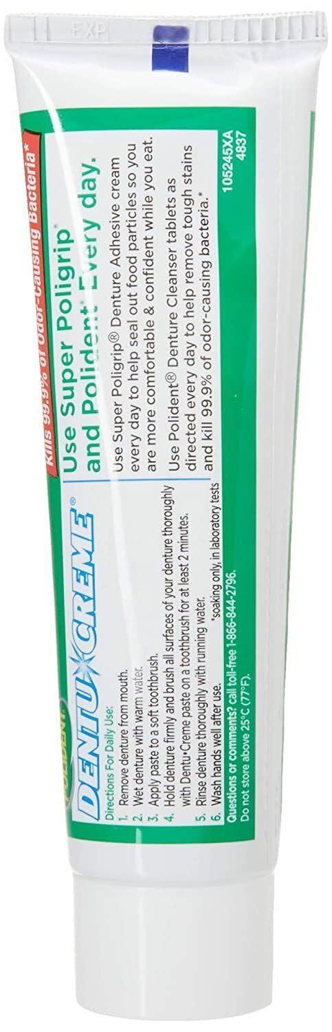 Polident CreamPaste DentuCreme 390 oz Pack of 3Mint - Image 5