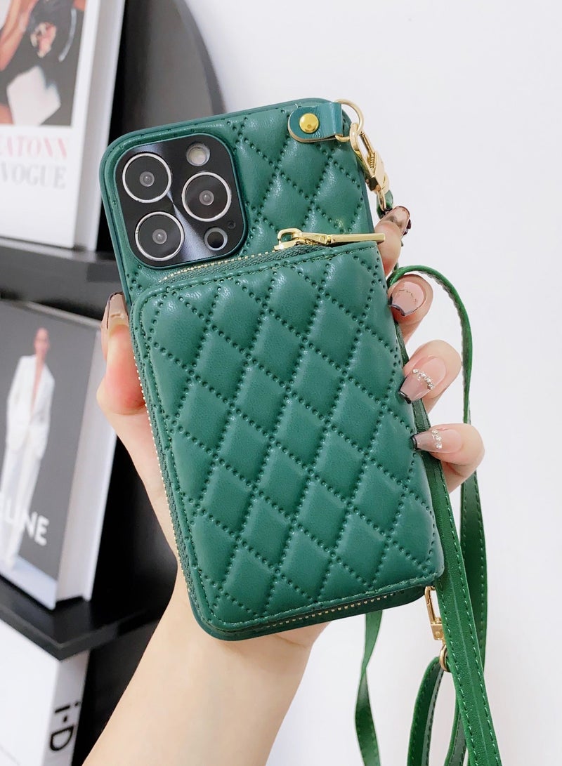 Suteni Crossbody Strap Back Cover Card Slots Leather Phone Case for iPhone  - Image 1