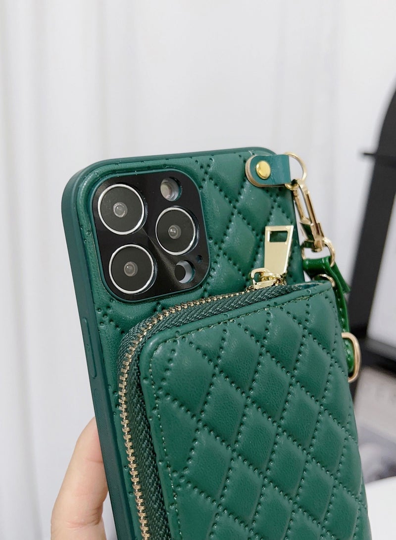 Suteni Crossbody Strap Back Cover Card Slots Leather Phone Case for iPhone  - Image 2