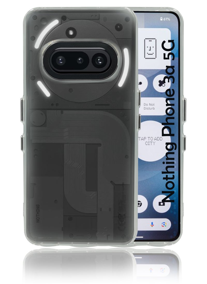 Generic - Soft TPU Back Cover for Nothing Phone 3A 5G-with Raised Lips for Camera & Screen Protection - Shock Proof Design - Stylish Back Cover Case-Clear - Image 1