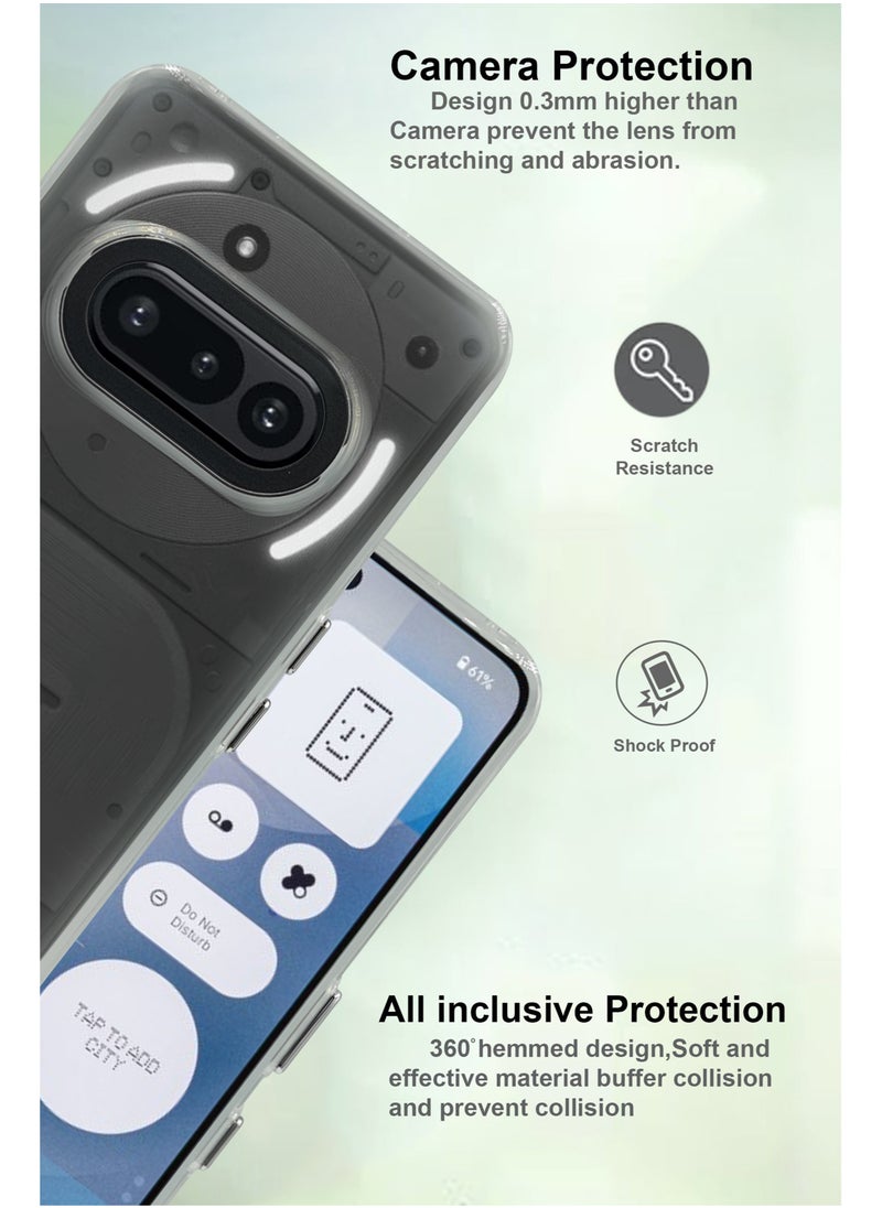 Generic - Soft TPU Back Cover for Nothing Phone 3A 5G-with Raised Lips for Camera & Screen Protection - Shock Proof Design - Stylish Back Cover Case-Clear - Image 1