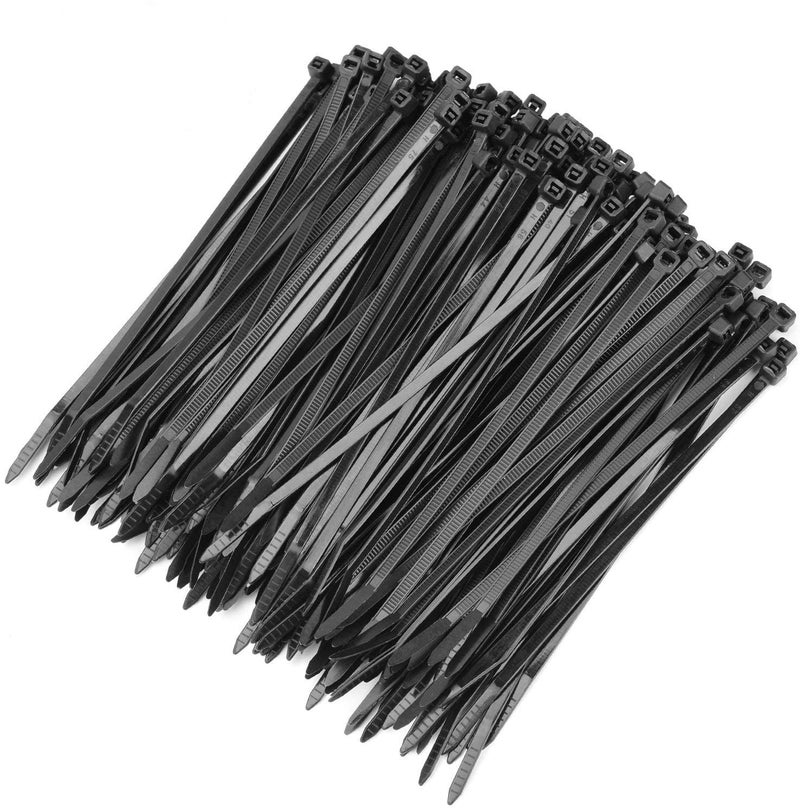 OneLeaf Cable Ties 6 Inch Heavy Duty Zip Ties with 40 Pounds Tensile Strength for Multi-Purpose Use, Self-Locking UV Resistant Nylon Tie Wraps, Indoor and Outdoor Tie Wire. 200 Pcs Black - Image 1