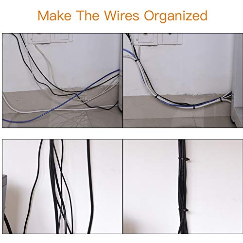 OneLeaf Cable Ties 6 Inch Heavy Duty Zip Ties with 40 Pounds Tensile Strength for Multi-Purpose Use, Self-Locking UV Resistant Nylon Tie Wraps, Indoor and Outdoor Tie Wire. 200 Pcs Black - Image 5