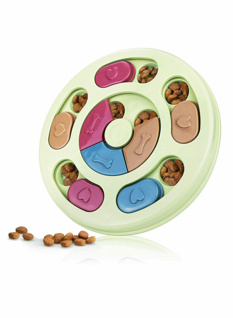 لعبة ألغاز تفاعلية للكلاب والقطط - موزع مكافآت ممتع للتدريب والتغذية البطيئة، تصميم ملون من ABS للمساعدة في الهضم وإشراك الحيوانات الأليفة - Image 1