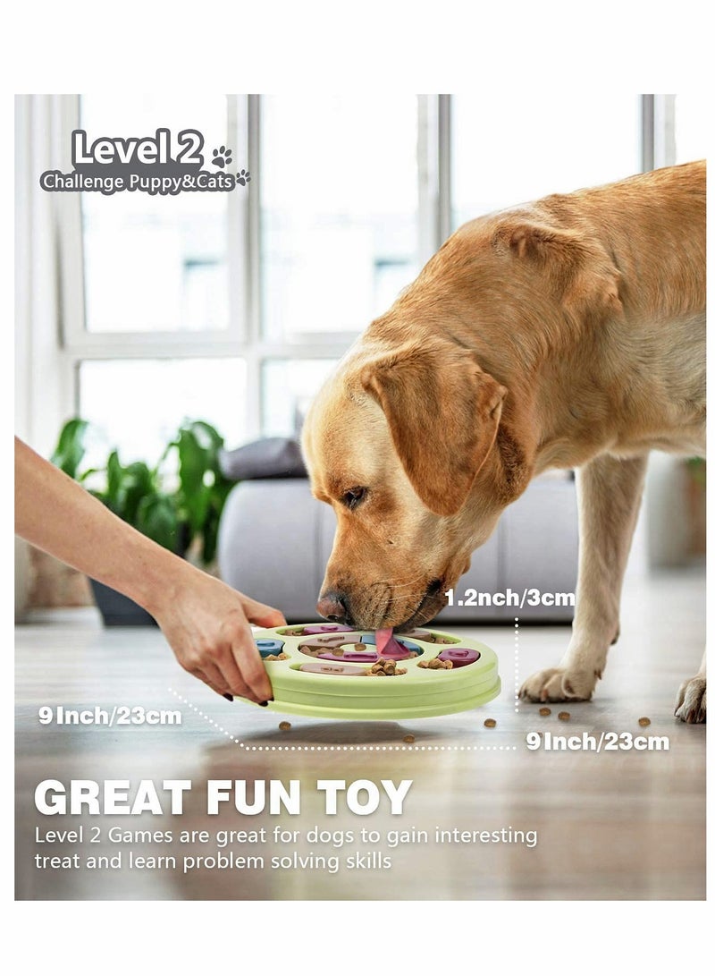 لعبة ألغاز تفاعلية للكلاب والقطط - موزع مكافآت ممتع للتدريب والتغذية البطيئة، تصميم ملون من ABS للمساعدة في الهضم وإشراك الحيوانات الأليفة - Image 4