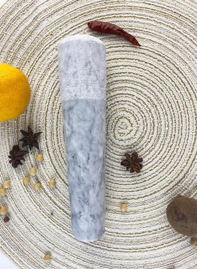 Daszui 7.3 in Granite Replacement Pestle (Only Pestle [Mortar is not Included]) Pale White Polishing Pestle - Image 4