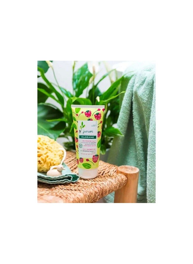 Klorane Shower Gel Hair u0026 Body Raspberry 200ml - Image 3