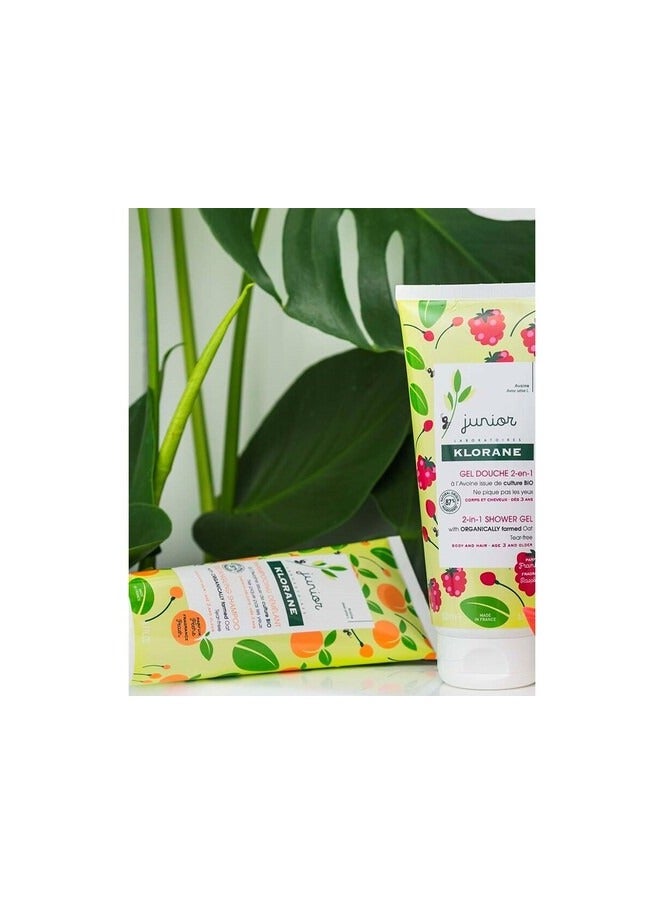Klorane Shower Gel Hair u0026 Body Raspberry 200ml - Image 2