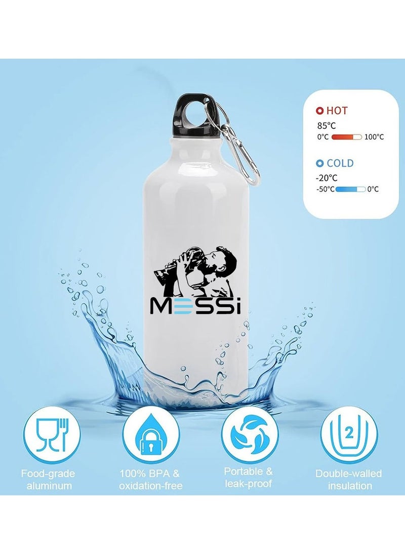 PRINTSHOP4ME - Football Super Hero Messi WaterFlask Bottle - Gift for Sport fans - Aluminum Insulated Sports Water Bottle 700ml - Image 1