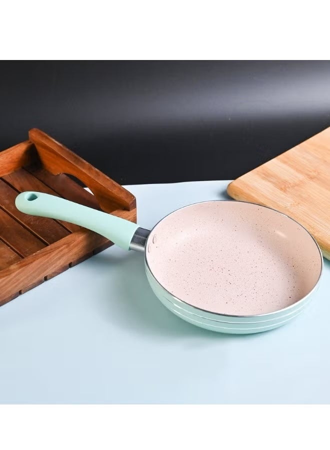 Granite Frying Pan, Non-Stick Cooking Pan for Cooking Steaks, Fried Eggs, Beef, Pancakes - 16cm - Image 1