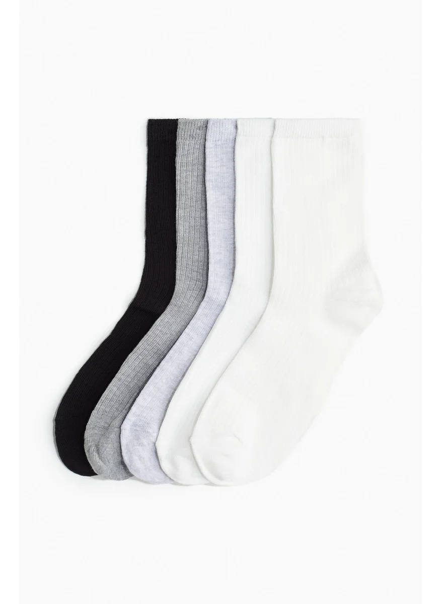 اتش اند ام 5-Pack Rib-Knit Socks