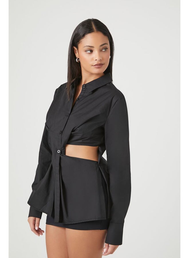 FOREVER 21 Cutout Long-Sleeve Shirt - Image 4