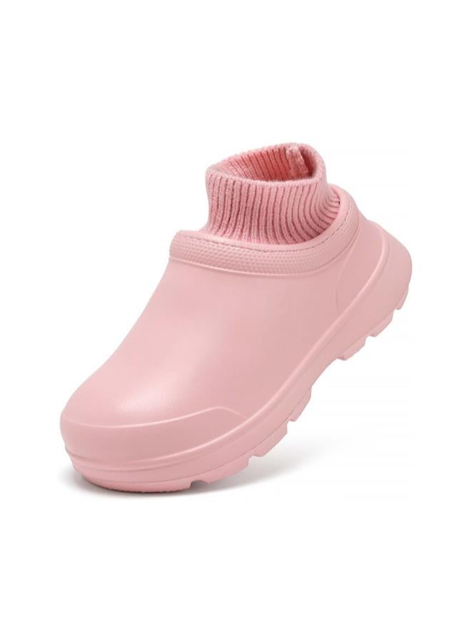 silvercnc Fur Lined Clogs Waterproof Non-Slip Outdoor Slippers for Women | Winter Garden Shoes Warm House Slippers Indoor Outdoor Mules - Image 1