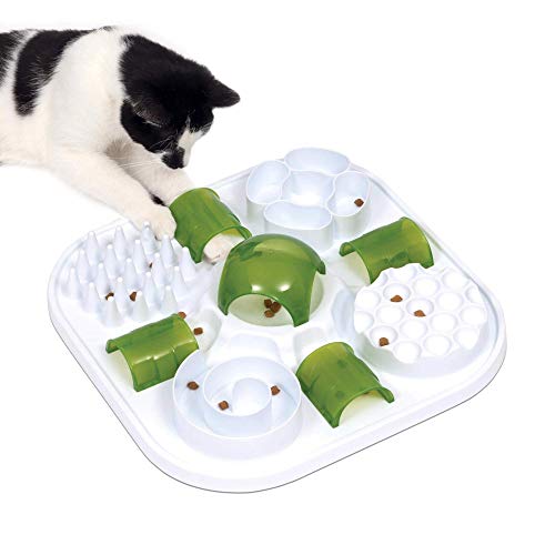 Catit Play Cat Treat Puzzle, Interactive Cat Toy, 43010, White - Image 1