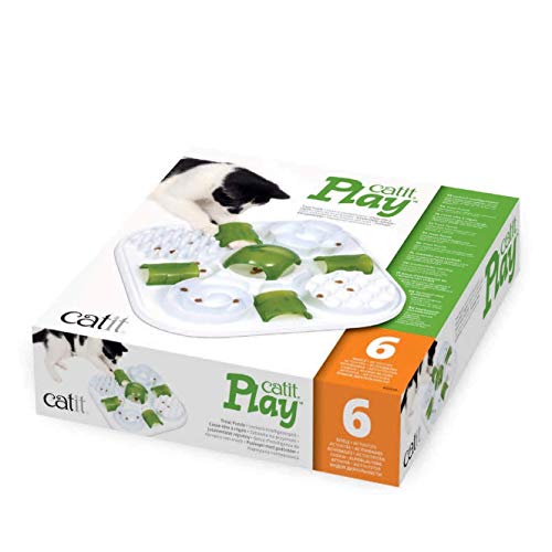 Catit Play Cat Treat Puzzle, Interactive Cat Toy, 43010, White - Image 2