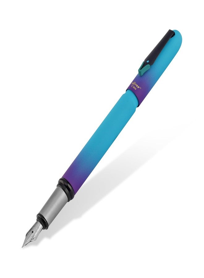 Oliver UNO Rangoli Fountain Pen – Matte Pastel Finish, Solid Brass Body, Magnetic Cap, with T Box - Image 2