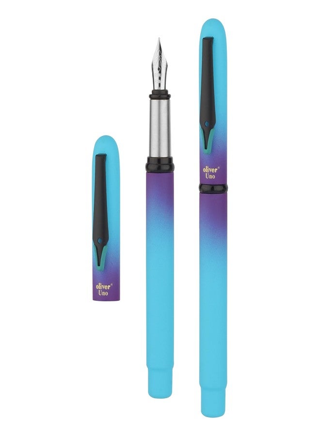 Oliver UNO Rangoli Fountain Pen – Matte Pastel Finish, Solid Brass Body, Magnetic Cap, with T Box - Image 3