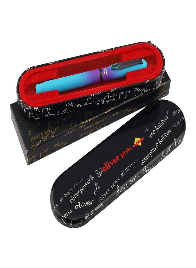 Oliver UNO Rangoli Fountain Pen – Matte Pastel Finish, Solid Brass Body, Magnetic Cap, with T Box - Image 1