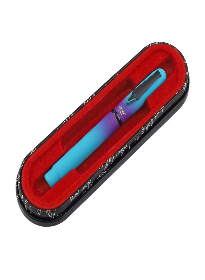 Oliver UNO Rangoli Fountain Pen – Matte Pastel Finish, Solid Brass Body, Magnetic Cap, with T Box - Image 5