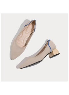 Shougu Single Shoe Women's Thick Heel Versatile Shoes 