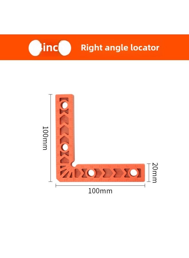 Right Angle Locator 90 Degree Stone Rock Slab Splicing Fixer L-shaped Straight Angle Ruler Plastic Angle Code Woodworking Marking Ruler-Model:4inch Fixed Slot Ruler - Image 1
