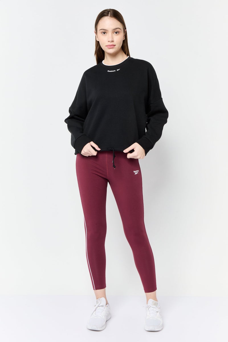 Reebok Women Sportswear Fit Long Sleeve Outdoor Sweatshirt, Black - Image 2