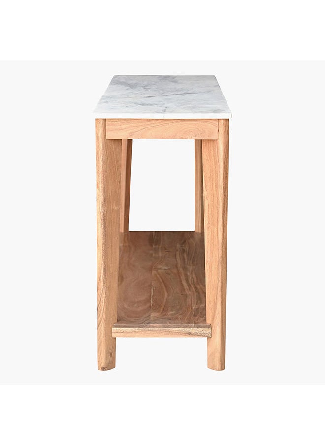Home Box Midtown Marble Top Console Table With Shelf 137 x 76 x 40 cm  - Image 4