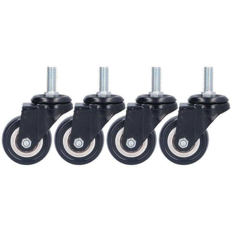 4 Pcs 2 Inch Stem Casters Sealed Double Bearings 462 LB Capacity for Medical Equipment Shelving - Image 2