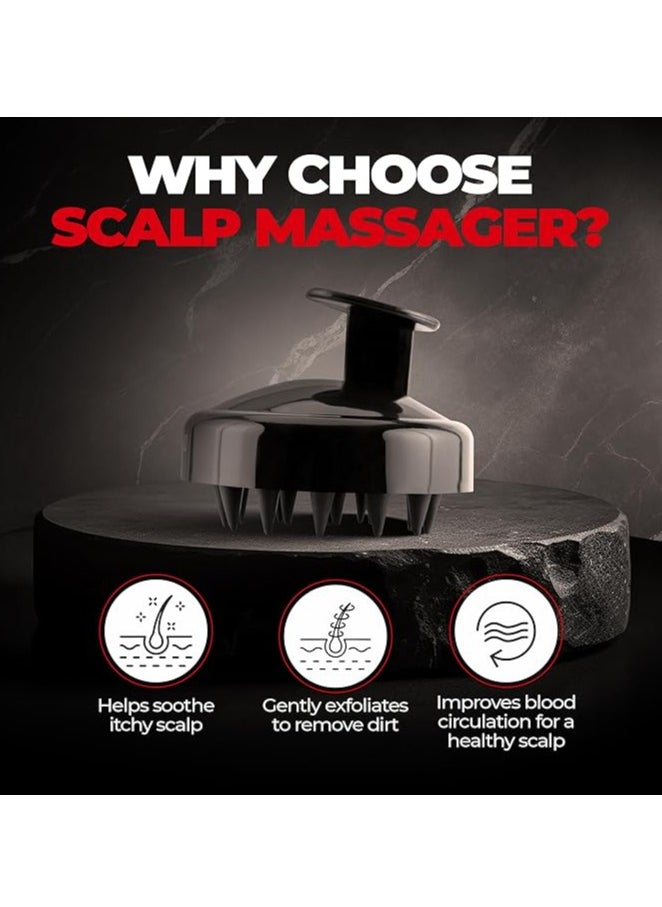 BEARDO Beardo Scalp Massager for Hair with Removable Handle | Soft Silicone Bristles for Dry Massage, Oil & Shampoo  - Image 4