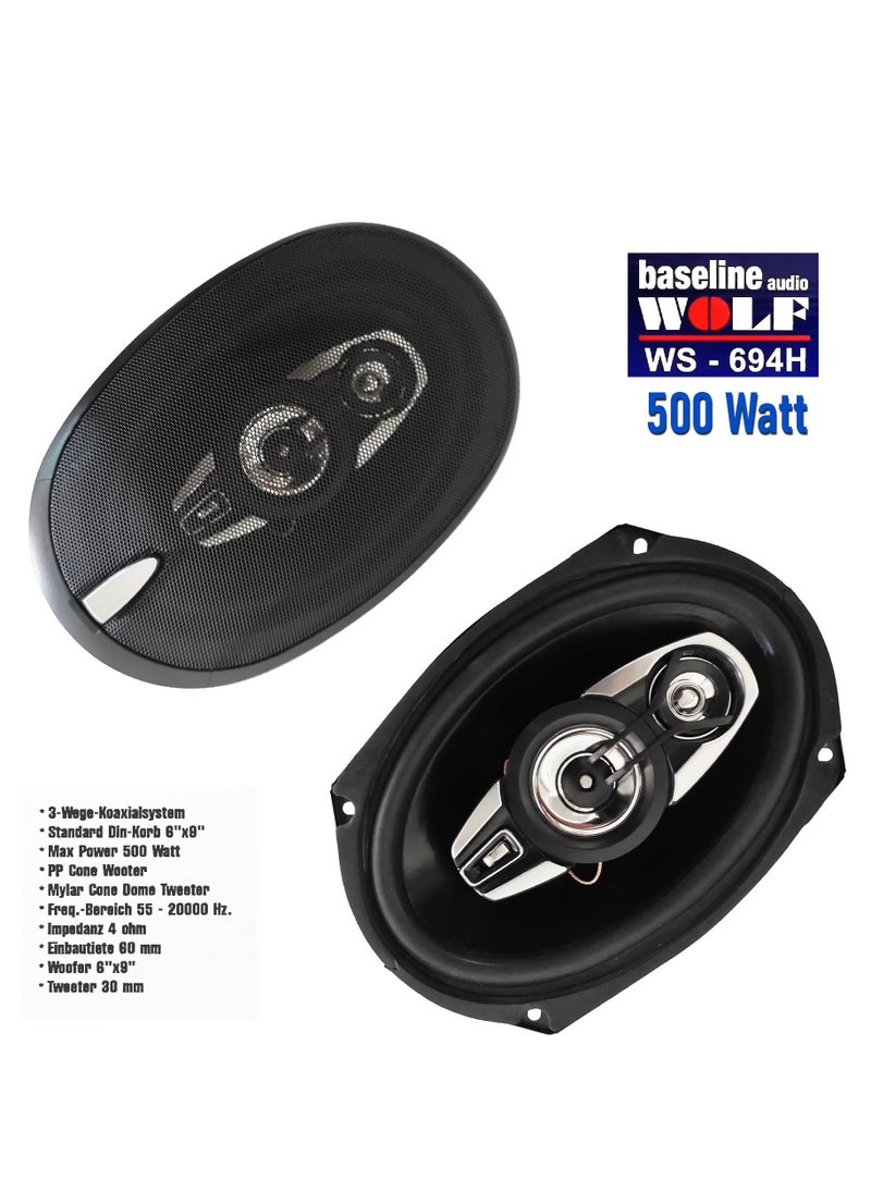 Car Speakers 500 Watt - 2 Pieces - WS-694H - pzsku/Z4D2A9E0088D882C3744FZ/45/_/1738727294/9546d18c-7b1d-4e7c-8162-7ba00cf89449