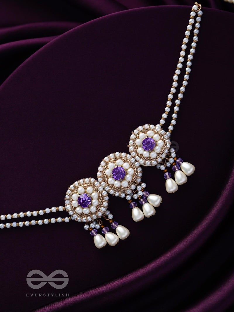 SANJOYA by EVERSTYLISH Embroidered Pearl Necklace for Women | Elegant Pearl & Stone Choker Neckpiece | Ethnic Jewelry for Weddings, Festivals & Special Occasions - Image 3