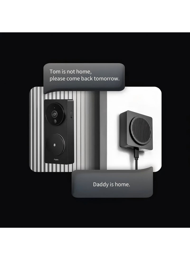 Aqara - Smart Video Doorbell G4,Compatible with HomeKit, Alexa,Google Home - Image 1