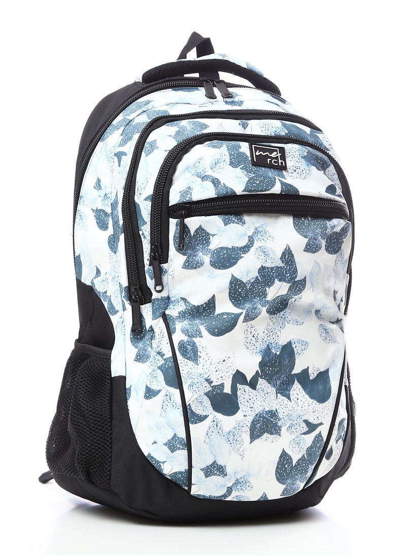 MERCH - Black, White, Grey Front Pocket Backpack - Image 1