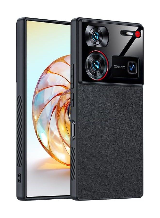 general Compatible with Nubia Z60 Ultra Protective Shockproof Capa Case Ultra Thin Carbon Fiber Texture Leather Phone Cover - Image 1