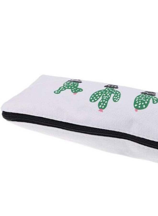 Loquat Cactus Printed Pencil Case Green/Black/White - Image 2