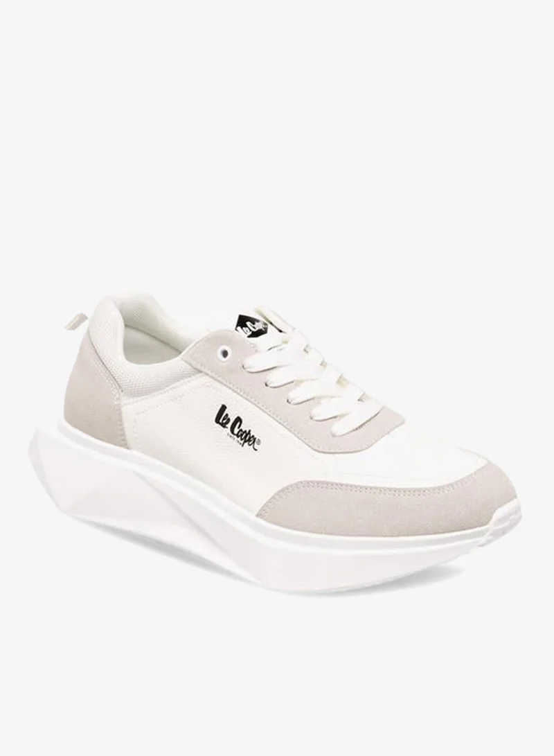 لي كوبر Men'S Panelled Lace-Up Sneakers With Pull Tabs
