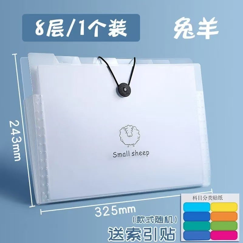 A4 Folder Multi-Layer Students Organize Artifact With Insert Test Paper - Image 1