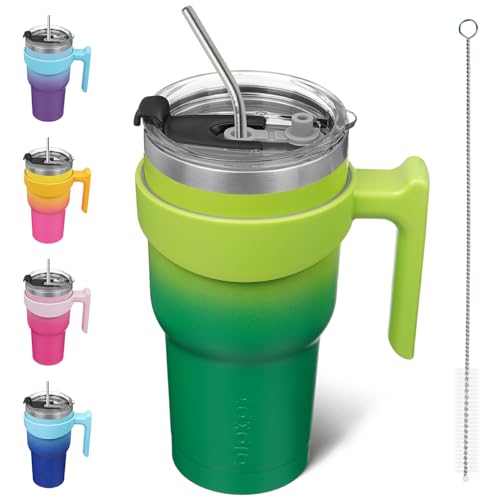 BJPKPK BJPKPK Tumbler With Handle And Straw 30oz Stainless Steel Tumbler With Lid Insulated Coffee CupsBamboo Grove