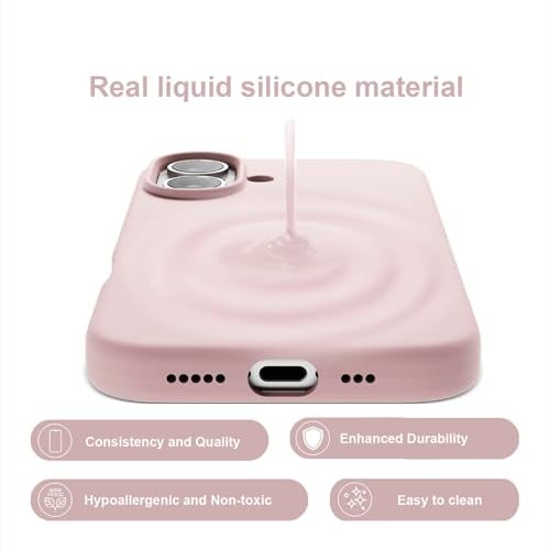 LIRAMARK Liquid Silicone Soft Back Cover Case for iPhone 17 (Pink Sand) - Image 2