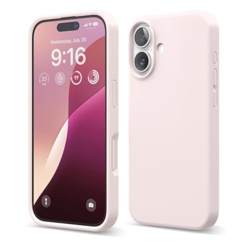 LIRAMARK Liquid Silicone Soft Back Cover Case for iPhone 17 (Pink Sand) - Image 1
