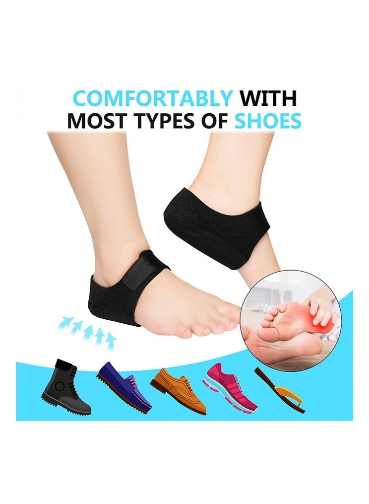 بوفان حماة الكعب ، أكواب كعب الهلام لألم الكعب ، دعم وسادة الكعب ، تخفيف التهاب اللفافة الأخمصية ، التهاب الأوتار ، تحفيز العظام ، الكعب المتشقص ، قابلة للتعديل وتنفس ، منصات الكعب للرجال والنساء - Image 5