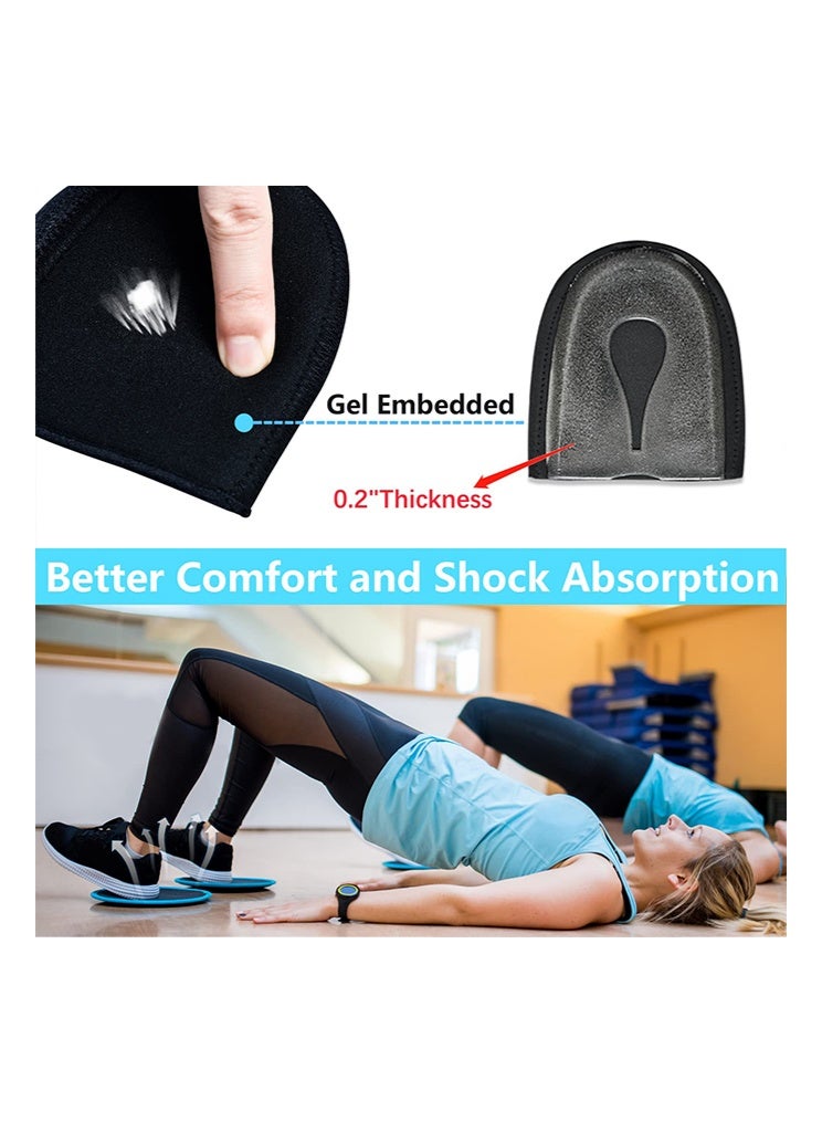 بوفان حماة الكعب ، أكواب كعب الهلام لألم الكعب ، دعم وسادة الكعب ، تخفيف التهاب اللفافة الأخمصية ، التهاب الأوتار ، تحفيز العظام ، الكعب المتشقص ، قابلة للتعديل وتنفس ، منصات الكعب للرجال والنساء - Image 3