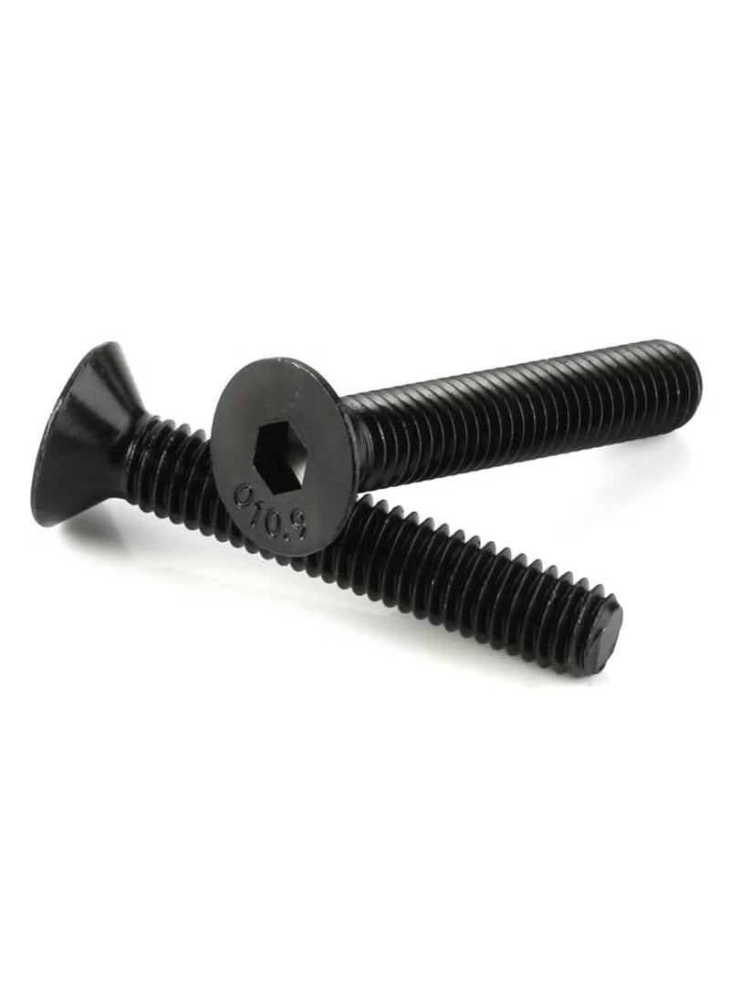 Generic Cap Screws, 50 Pcs Socket Screw Set, M6 20mm Flat Head Countersunk Head Black Grade Alloy Steel Hex Socket Head Cap Screw Screws Fastener  - Image 4